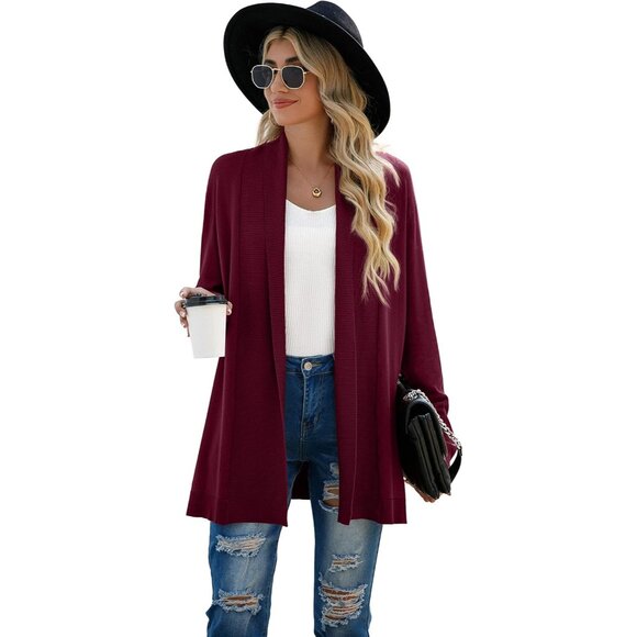 Women's Rayon Blend Lightweight Wrap Cardigan Sweater Fall Winter Casual - Picture 4 of 5